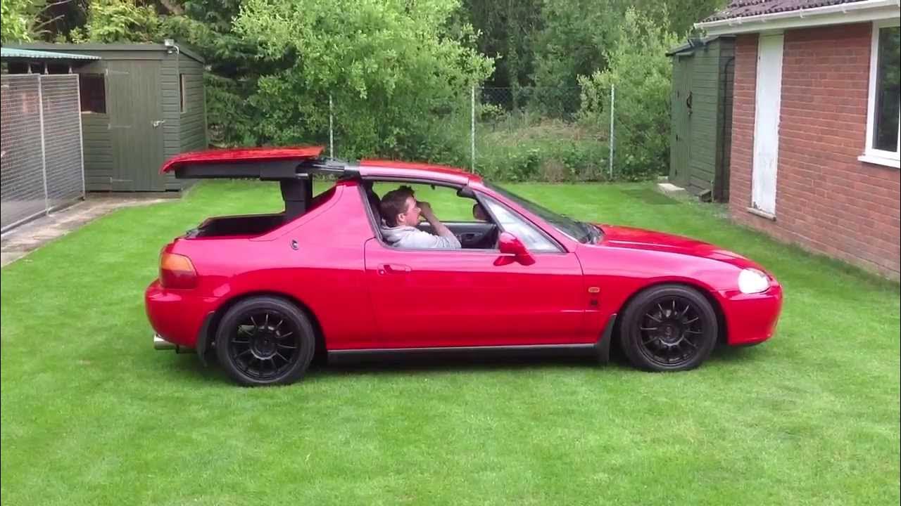 Honda Del Sol TransTop roof now working - YouTube