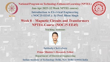 Week 8 Live Session-Introduction to Electrical Engineering (NOC25-EE45)| S. Chakraborty (PMRF, IITD)
