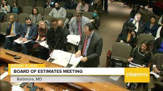 Board of Estimates Meeting; January 15, 2020