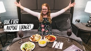 Our First AIRPORT LOUNGE EXPERIENCE! ✈️ (London Heathrow to Iceland)