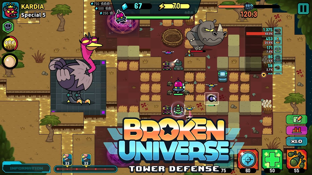 Broken Universe - Tower Defense - gameplay