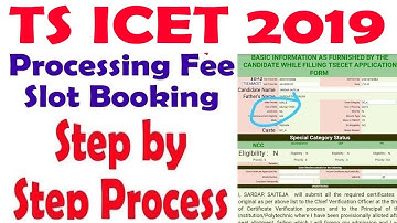 TS icet counselling 2019 ts icet 2019 bipc slot booking tsicet 2019