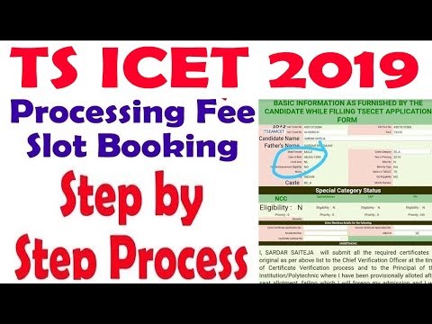 TS icet counselling 2019  ts icet 2019 bipc slot booking  tsicet 2019