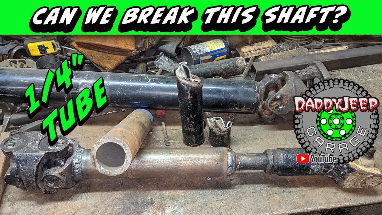 DIY 1/4" Heavy Wall Rear CV Drive Shaft Jeep YJ heavy duty hard core
