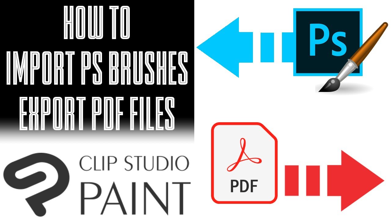 Clip Studio Import Photoshop Brushes And Export In Pdf Youtube Clip Studio Import Photoshop Brushes And Export In Pdf Youtube