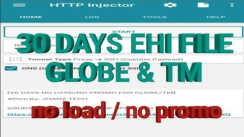 HTTP INJECTOR - 30 days ehi for Globe & Tm No Load