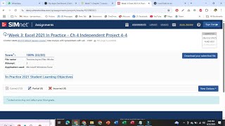 Excel 2021 In Practice Ch 4 Independent Project 4-4 | Independent Project 4-4 |