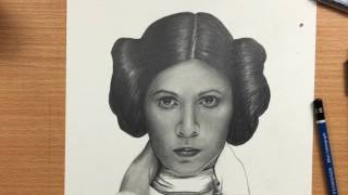 Drawing Carrie Fisher as Princess Leia