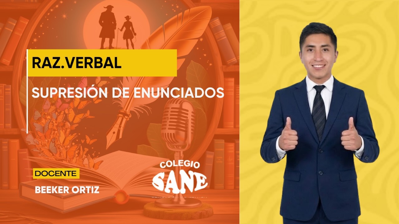 RAZ. VERBAL / SUPRESIÓN DE ENUNCIADOS / 5º II BIM / 01- 03