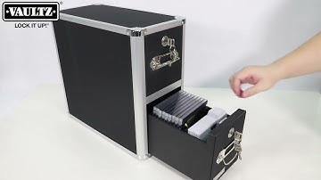 Vaultz CD File Cabinet, 2 Drawer, Black - VZ01094