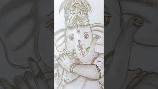 aai dev Bappa aale #drawing #art #ganpati #ganesh #sketch #artist