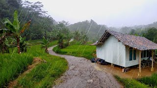 Suasana Hujan Sore Hari Di Kampung Yang Tenang || Suasana Pedesaan Jawa Barat - Sukabumi