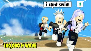 SURVIVE the TSUNAMI in ROBLOX (featuring Dwayne )