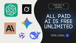 Every Paid AI - Now Free & Unlimited (100% Legal)
