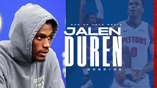 Jalen Duren End of Season Press Conference | Pistons TV