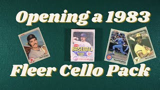 Opening a 1983 Fleer Baseball Cello Pack