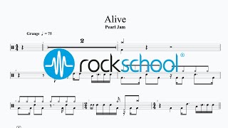 Alive - Pearl Jam, Rockschool 2024 Drums Grade 4