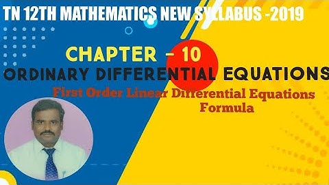 class 12th Maths Chapter-10  ORDINARY DIFFERENTIAL EQUATION. Formula