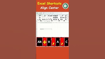 How to Center Align Cell Contents in Excel using Shortcut Keys| Excel Shortcuts