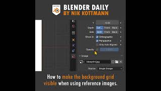 How to Make the Background Grid Visible When Using Reference Images in Blender