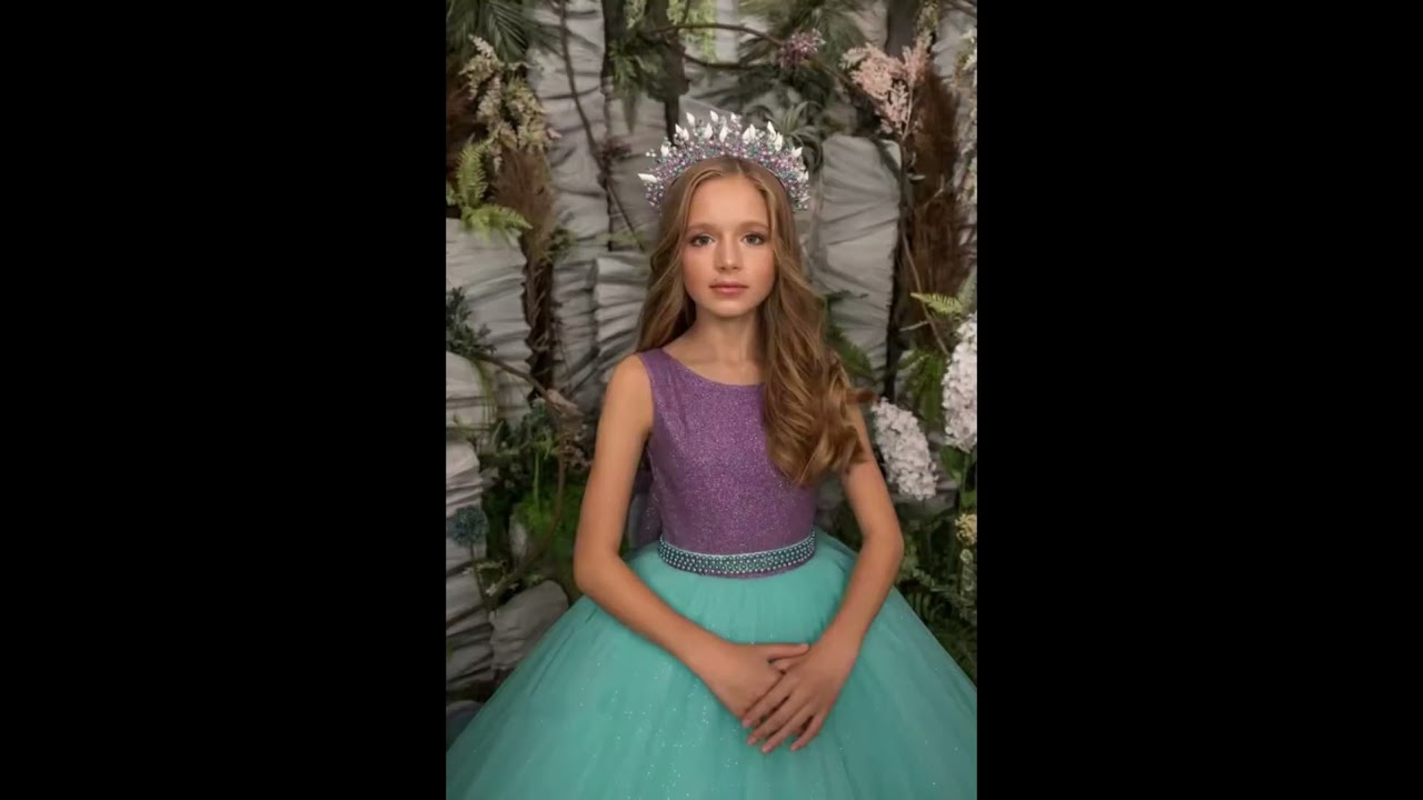 Sunnypetal Ball-Gown Purple Glitter Flower Girl Dresses Tulle Beaded With Bow 