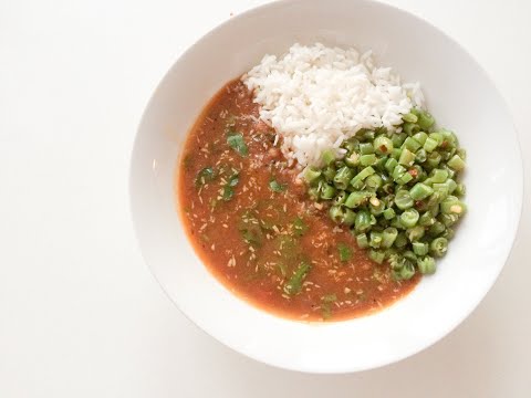 spicy-south-indian-soup-with-green-beans-|-sattvic-vegan-recipe