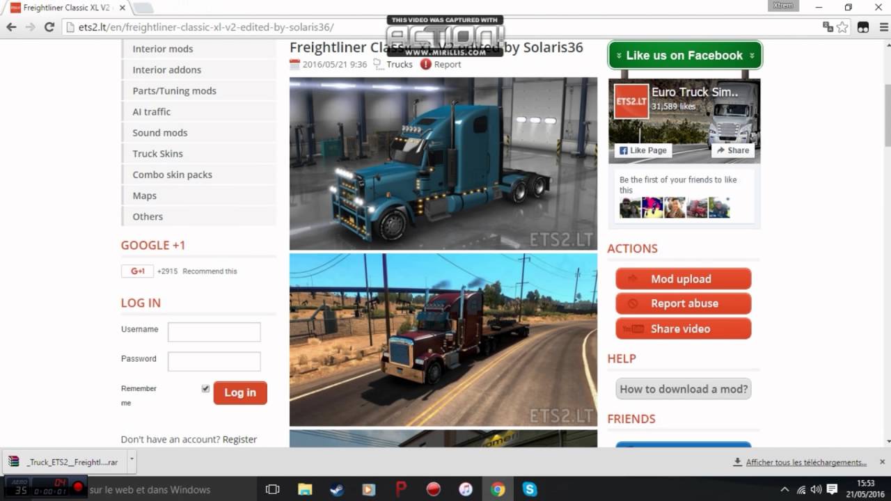 TUTO :comment installer un mod sur Euro Truck Simulator 2 - YouTube