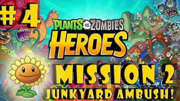 #4| Plants vs. Zombies Heroes Gameplay Walkthrough Guide | Mission 2 |Android iOS Hearthstone HD