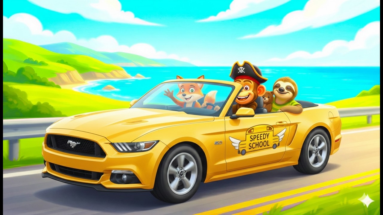 Funny Cartoon Characters Riding 10 Cool Cars