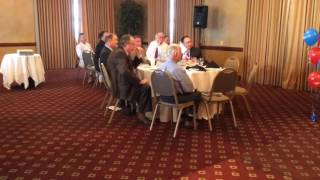 Judge Peter Dubensky speaks about Miranda rights at Manatee Bar luncheon