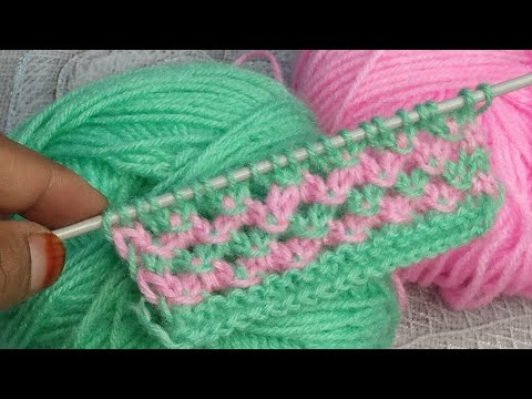 2 colour easy and beautiful knitting design