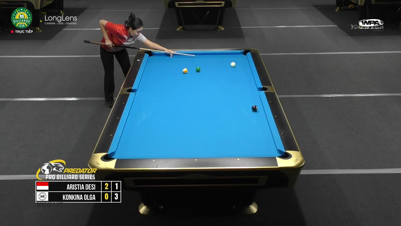 POISON CUES SAIGON WOMEN'S 9-BALL OPEN 2025ROUND 1: ARISTIA DESI vs KONKINA OLGA