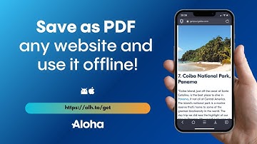 Instantly Turn Web Pages into PDFs with Two Taps on Aloha Browser
