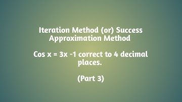 Iteration Method (or) Success Approximation Method in Tamil (Part 3)