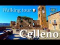 Celleno (Lazio), Italy【Walking Tour】Historical info - 4K