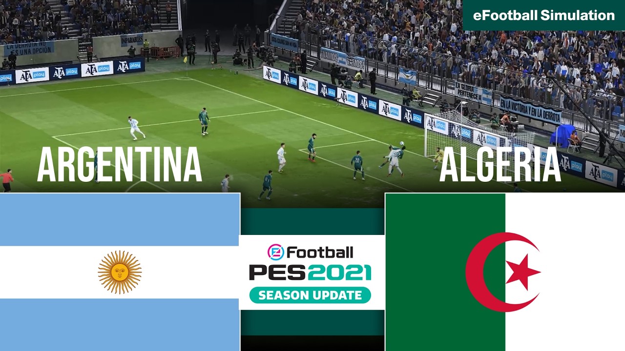Argentina vs Algeria | PES 21 Video Game - Simulation