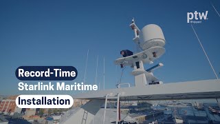 Record Time Starlink Maritime Installation | ptw Shipyard