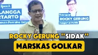 Rocky Gerung Kuliahi Petinggi Golkar.