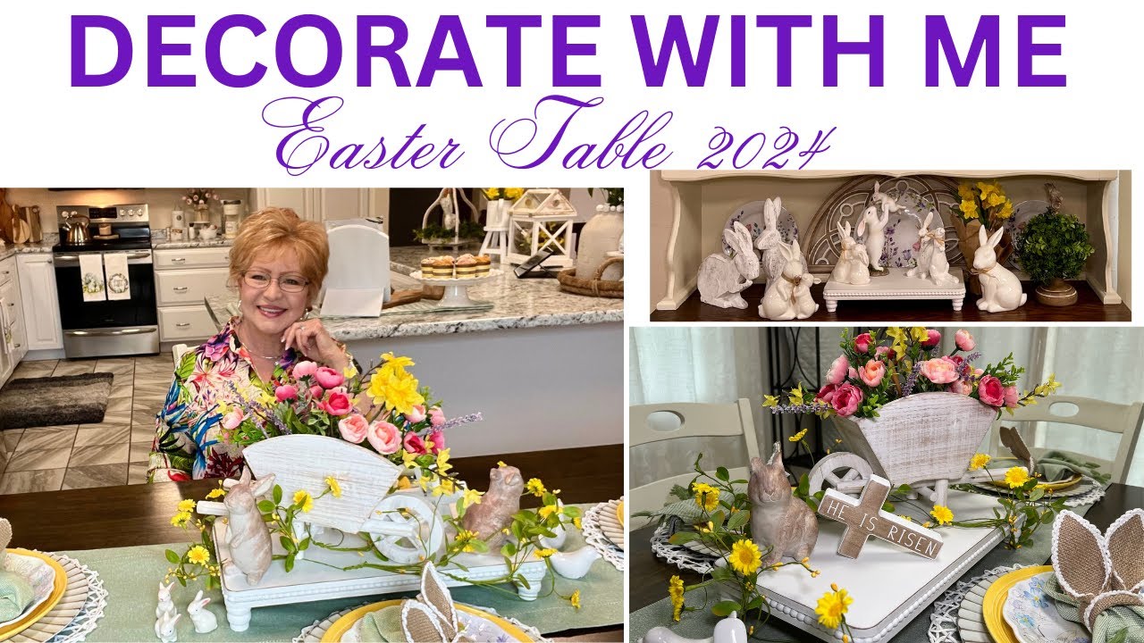 DECORATE WITH ME Easter Table 2024 #decoratewithme #easter - YouTube