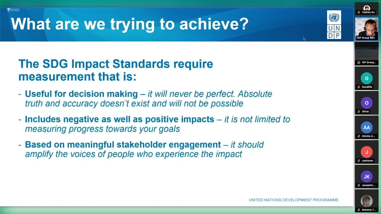 Part 5 SDG Impact Standards: Valuation of Impact