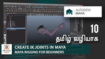 Maya Rigging for Beginners | How to Create IK Joints in Maya | Lesson 10/31 | Tamil Tutorial