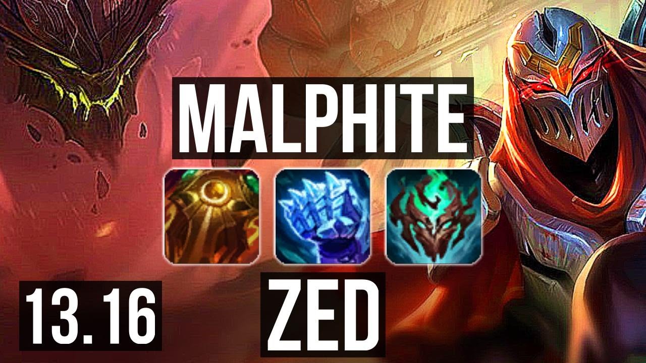 MALPHITE vs ZED (TOP) | 10/1/11, 68% winrate, Godlike, Rank 13 Malph | TR Grandmaster | 13.16
