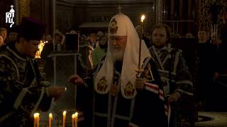 Патриарх Кирилл совершил литию по погибшим прихожанам храма в Кизляре