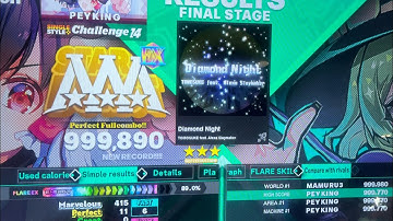 (DDR World) Diamond Night (CSP-14) 999,890 PFC!!!