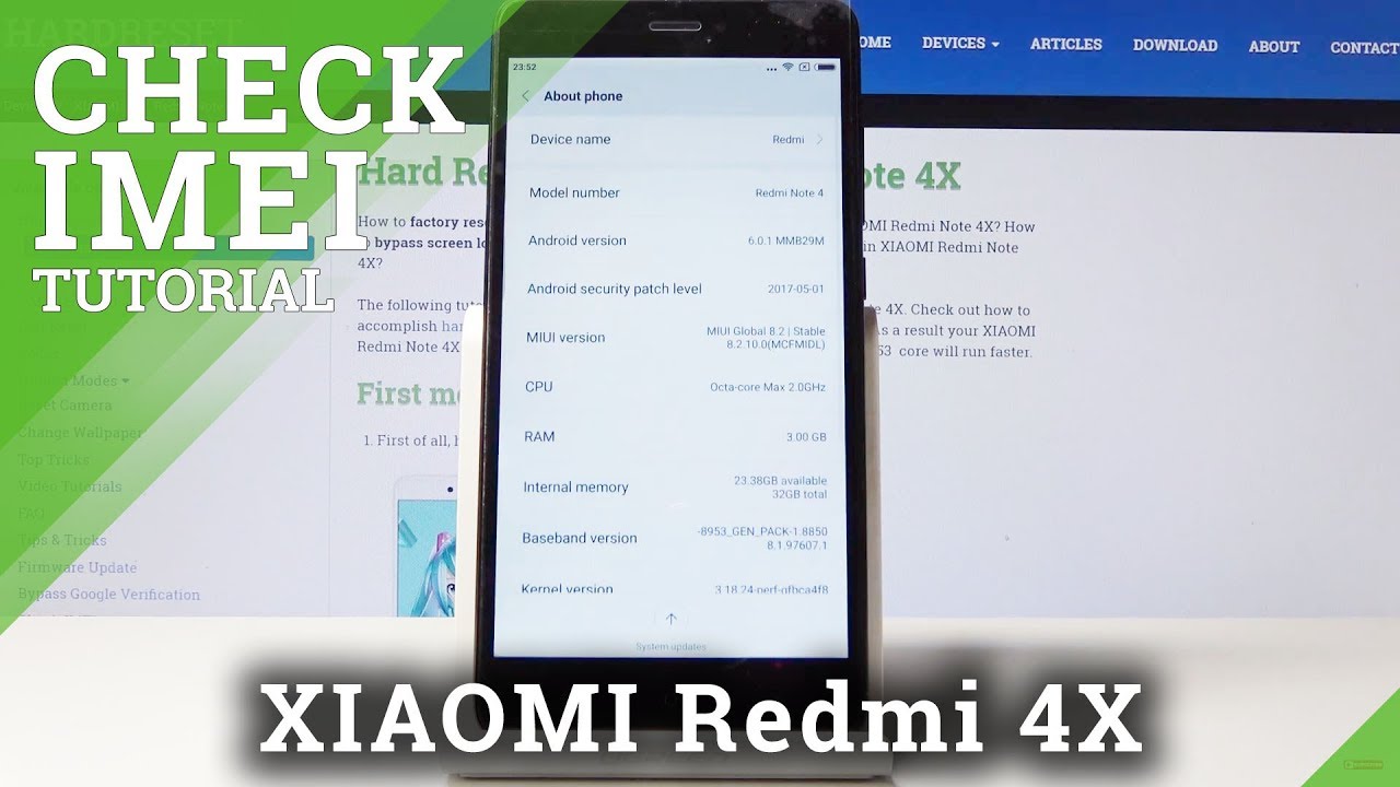 Xiaomi Redmi 4x Imei