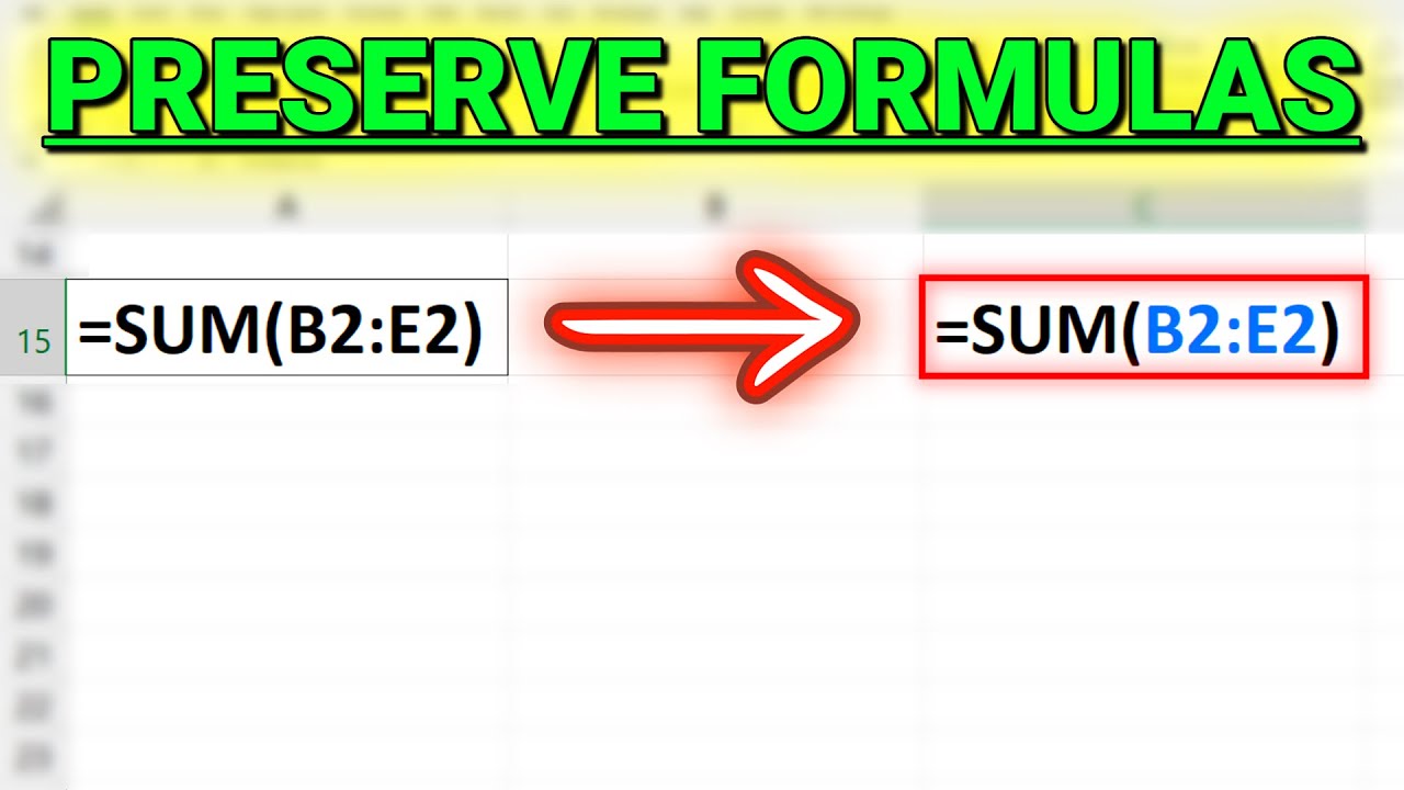 Как скопировать и вставить формулы в Excel, не изменяя ссылки на ячейки.