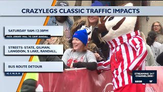 Weekend traffic expected for Crazylegs, Farmers' Market, block party