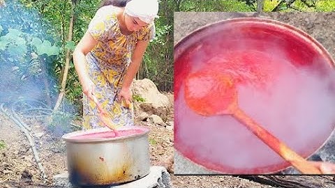Cooking Homemade Tomato Paste in the Village | Traditional Rural Life #villagelife