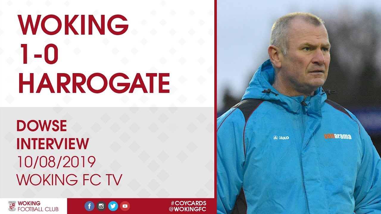 national league volley Woking 1 - 0 Harrogate Town | Dowse Interview
