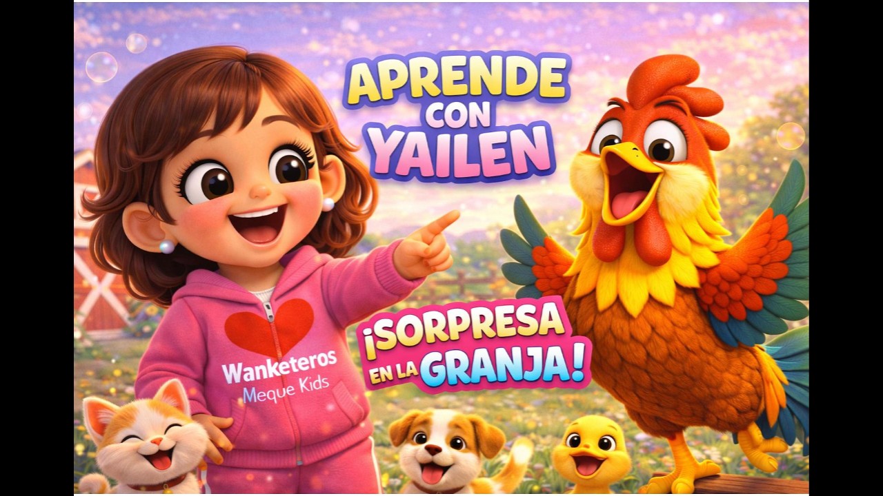 BARTOLITO EL GALLO 🐔 CANCIÓN INFANTIL ANIMADA | CANCIONES PARA NIÑOS DIVERTIDAS | APRENDE CON YAILEN